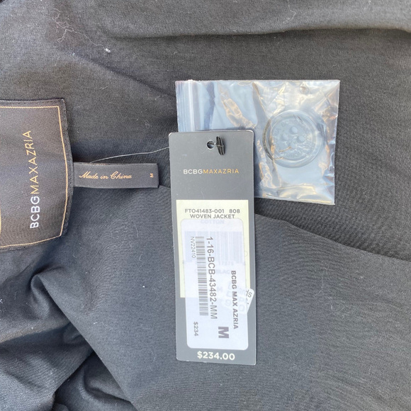 BCBGMaxAzria Black 3/4 Sleeves Jacket Blazer - Picture 5 of 6